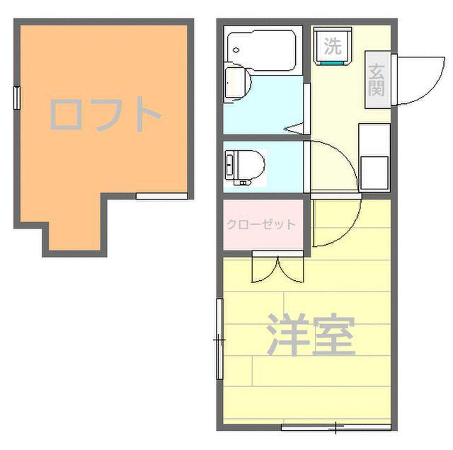 メルフィス東林間(1K/1階)の間取り写真