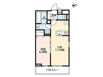 リコルテ NOTORO(1LDK/3階)の間取り写真