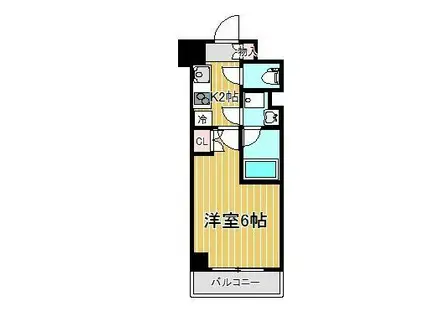 ハーモニーレジデンス武蔵小杉002(1K/5階)の間取り写真