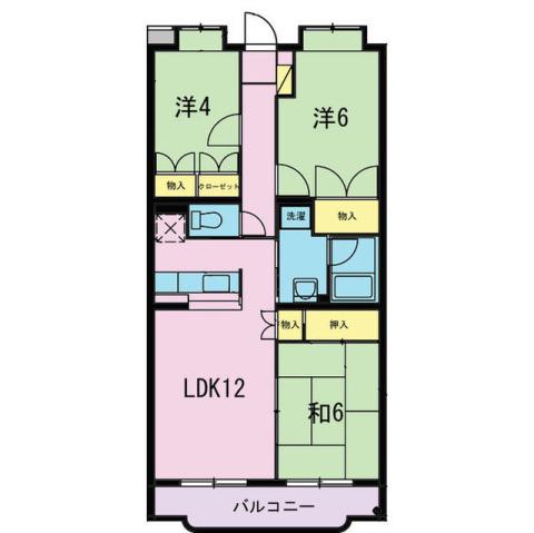 クレベール(3LDK/3階)の間取り写真