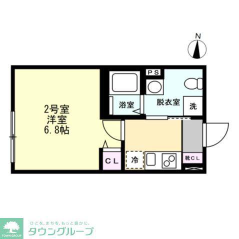 ベイルーム金沢文庫(1K/3階)の間取り写真