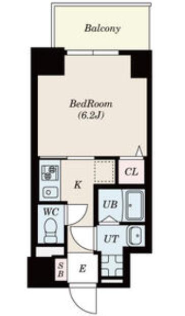 S-RESIDENCE上飯田ウエスト(1K/4階)の間取り写真