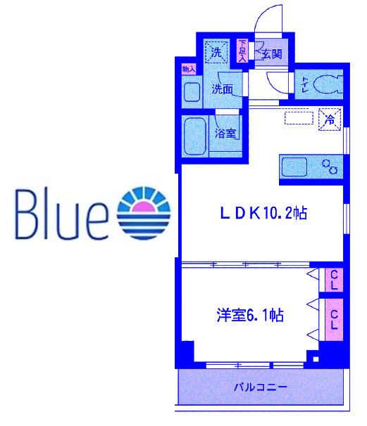 ミテッツア矢向(1LDK/5階)の間取り写真