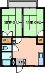 グリーンハイツ(2DK/1階)の間取り写真