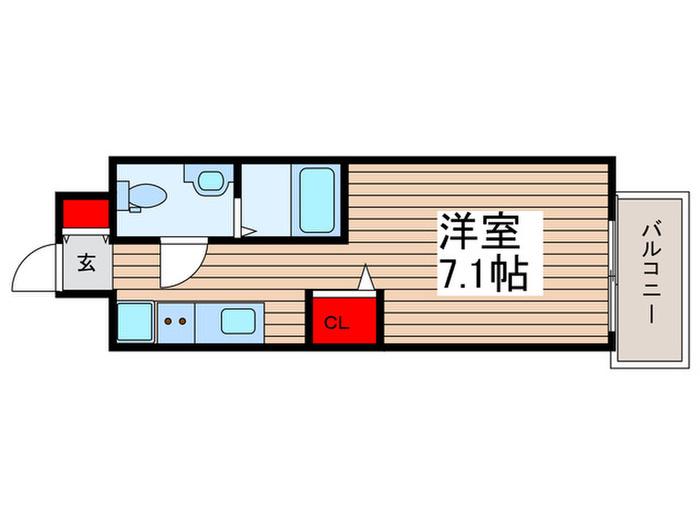 レジデンス入間(ワンルーム/5階)の間取り写真