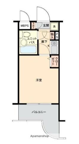 クリオ根岸弐番館(1K/4階)の間取り写真