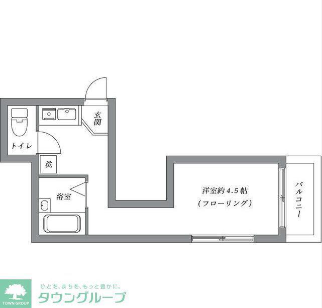 MELDIA江北(ワンルーム/2階)の間取り写真