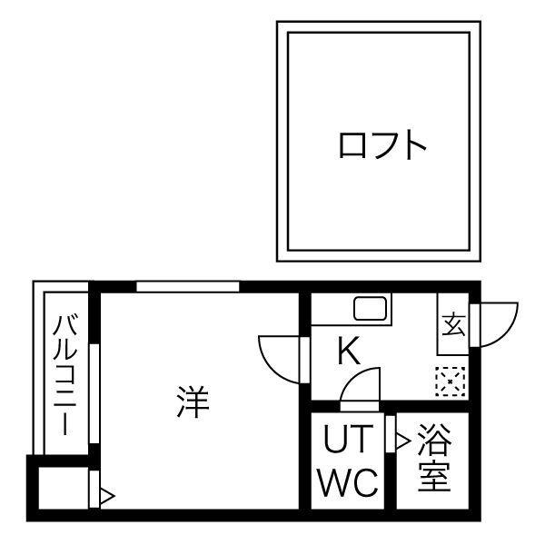 プティ オランジュ(1K/2階)の間取り写真