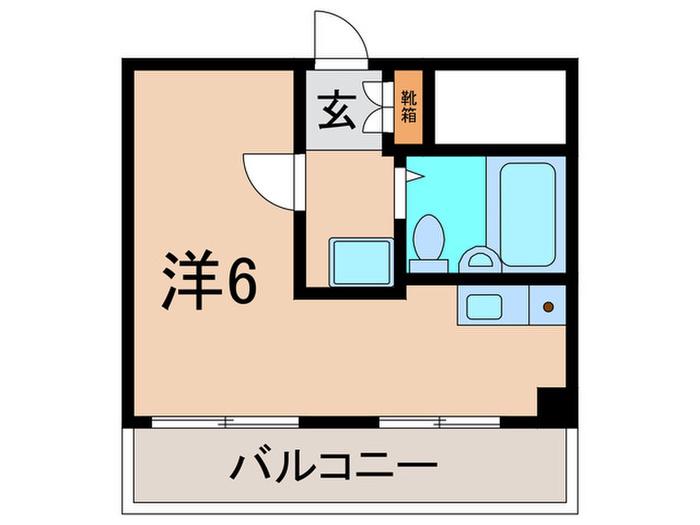 ENUZハイツ(ワンルーム/1階)の間取り写真