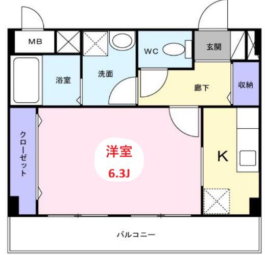 LONG HOUSEII(ワンルーム/4階)の間取り写真