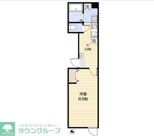 エクセラン平井(1K/3階)の間取り写真