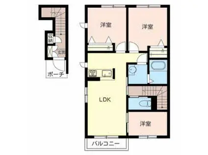 アルフラット小野(3LDK/2階)の間取り写真