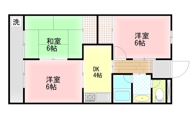 ネオステージ原木(3DK/3階)の間取り写真