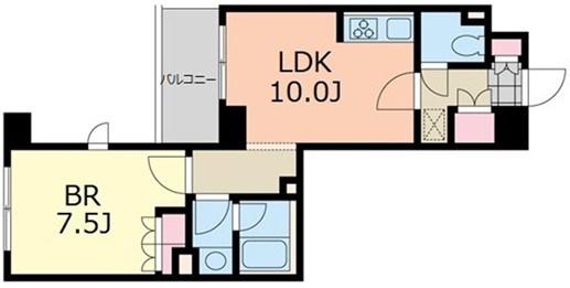 エスティメゾン千石(1LDK/2階)の間取り写真