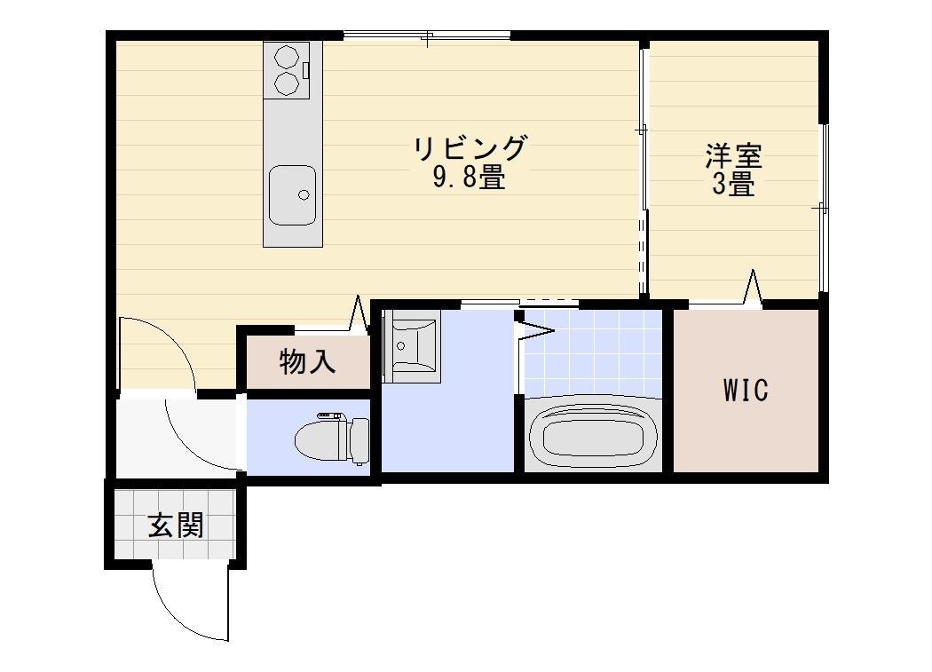 LAUGHRELA(1LDK/1階)の間取り写真
