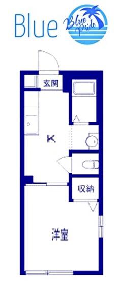 バリュージュ湘南台(1K/1階)の間取り写真