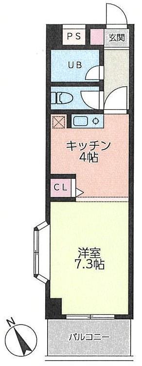 エステート共和(1K/2階)の間取り写真