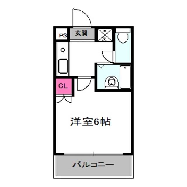 レスポワール西(1K/1階)の間取り写真