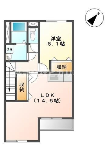 JR常磐線 湯本駅 徒歩38分 2階建 築12年(1LDK/2階)の間取り写真