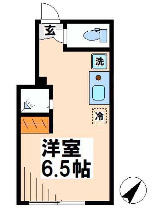 北千住大経レジデンスサクラ弐番館(ワンルーム/1階)の間取り写真