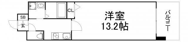 M CUBE(1K/5階)の間取り写真