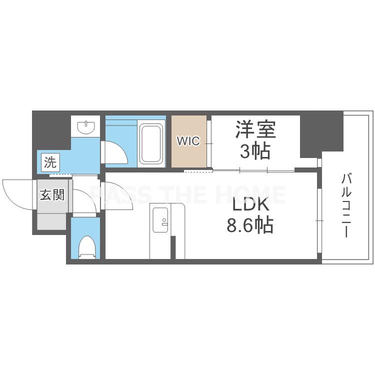 セレニテ新大阪グランデ シュッド(1LDK/12階)の間取り写真