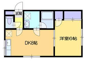 CITY桜(1DK/3階)の間取り写真