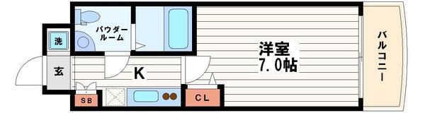 セレニテ本町ROJI 02(1K/8階)の間取り写真