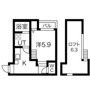 コンフォルタ杉村(1K/1階)の間取り写真
