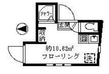 プライム落合(ワンルーム/1階)の間取り写真