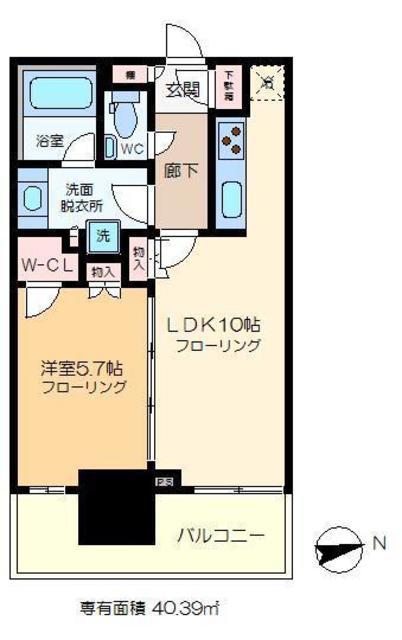 アトラスタワー曳舟(1LDK/7階)の間取り写真