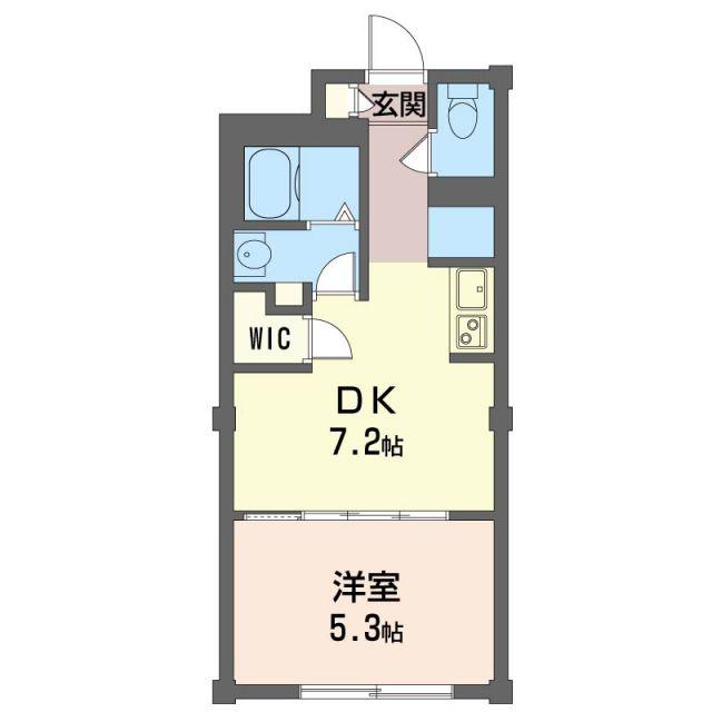 アービス柳前(1DK/3階)の間取り写真