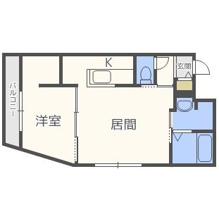 ラヴェーラ福住(1LDK/4階)の間取り写真