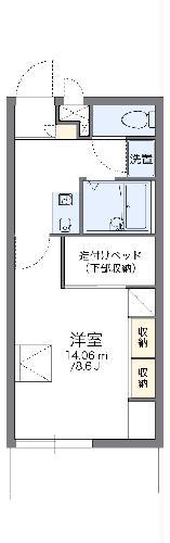 レオパレスYUU(1K/1階)の間取り写真