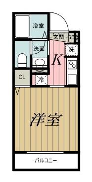 グランベスト本千葉(1K/2階)の間取り写真
