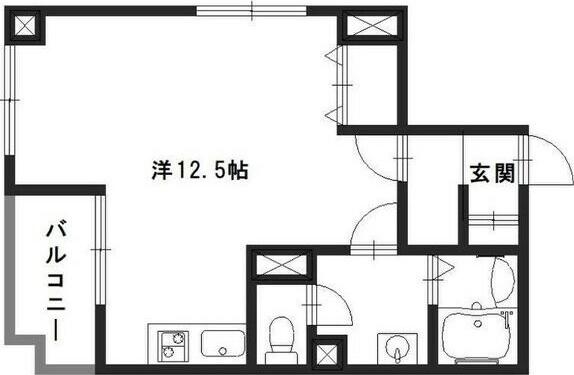 FELICE朝日町(ワンルーム/3階)の間取り写真