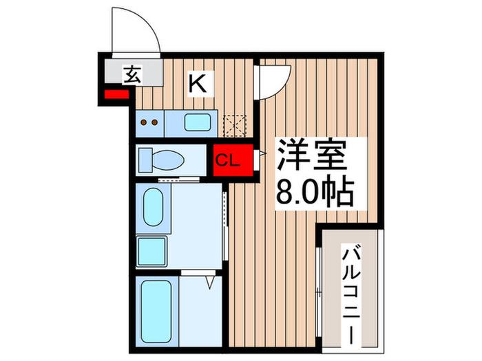 JACK UNOKIIV(1K/1階)の間取り写真