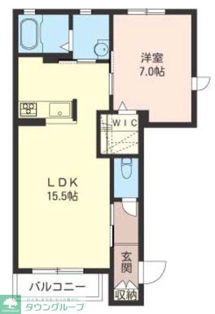CEREZO COLINEV(1LDK/1階)の間取り写真