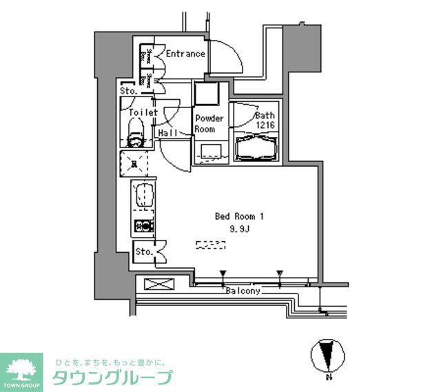 WHITETOWERHAMAMATSUCHO(ワンルーム/4階)の間取り写真