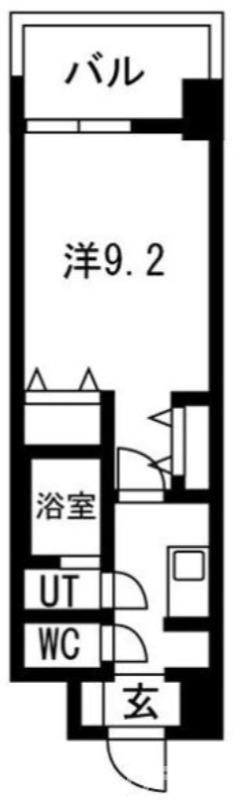 グリュックメゾン(1K/4階)の間取り写真