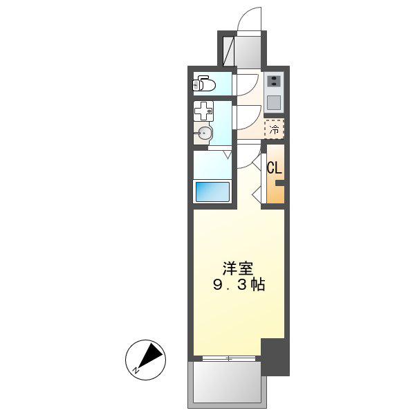 S-RESIDENCE鶴舞II(1K/5階)の間取り写真