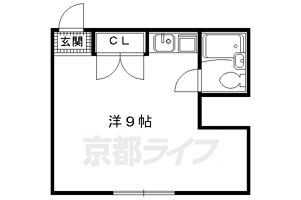 シェモワ・30(ワンルーム/3階)の間取り写真
