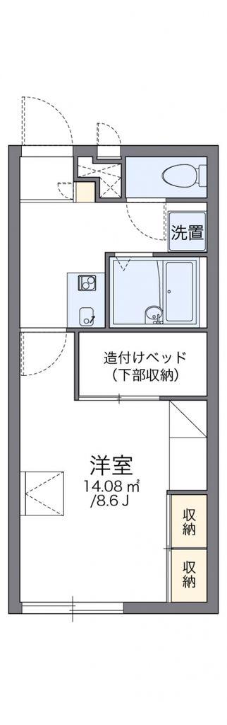 レオパレスSAKURA II(1K/2階)の間取り写真