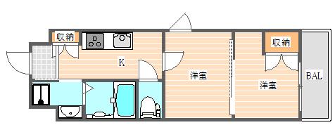 CLUB ORIENT NO.105(2K/12階)の間取り写真