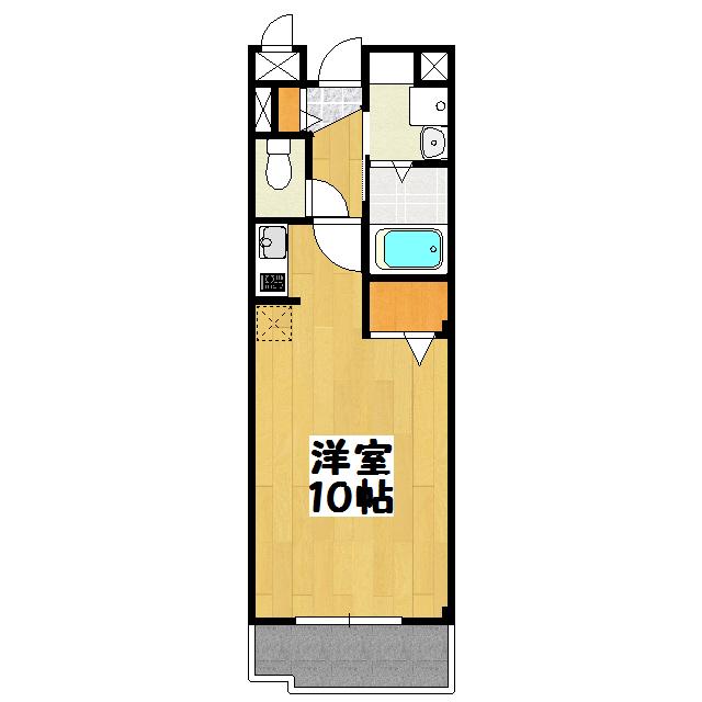 プリムローズ II(ワンルーム/2階)の間取り写真