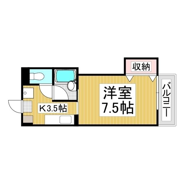 レジデンススミオ(1K/1階)の間取り写真