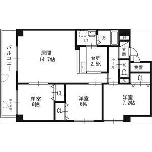 PATIOS7(3LDK/5階)の間取り写真