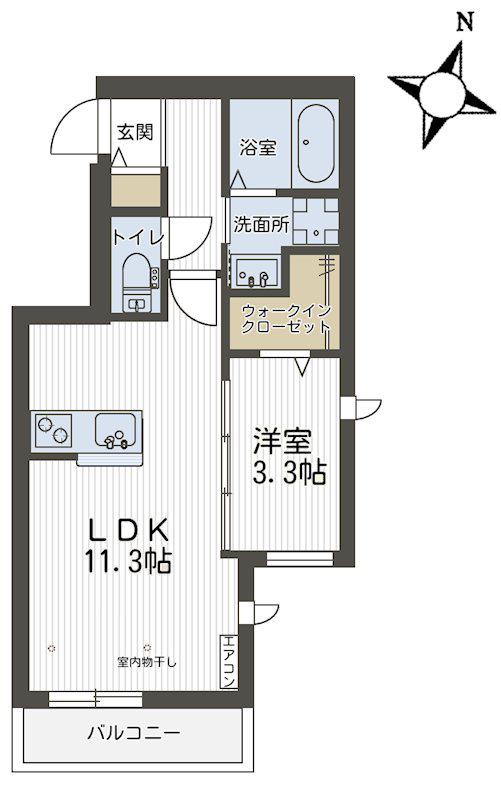 メゾン ステラ(1LDK/3階)の間取り写真