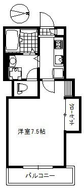 RENK(1K/2階)の間取り写真