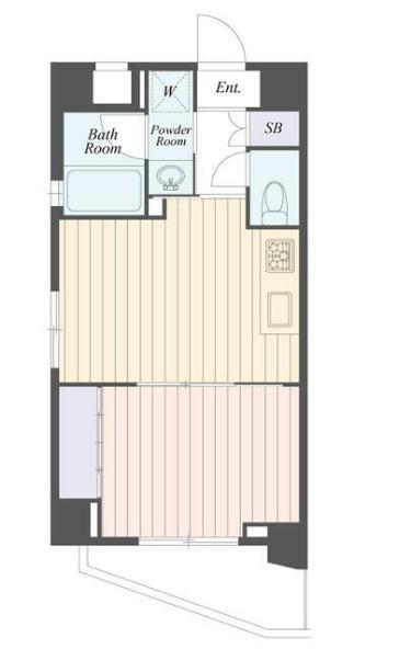B CITY APARTMENT SUGINAMI TAKAIDOビ(1LDK/5階)の間取り写真